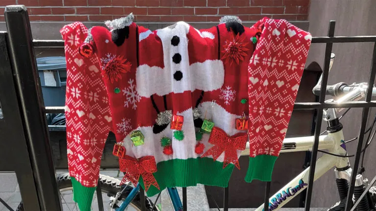 Christmas sweater; Photo Courtesy Celeste McCauley