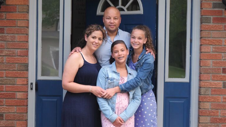 Clement Sprout, his wife, Sarah and their twin daughters Holly and Olivia; photo by Roy Gumpel