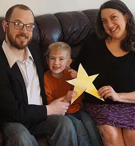  Kelly Gallagher with her husband and their son Hudson; Photo Courtesy Kelly Gallagher
