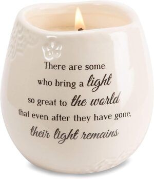 In Memory Ceramic Soy Wax Candle gift on a white background