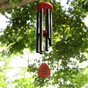 Memorial Wind Chimes gift hanging in a tree