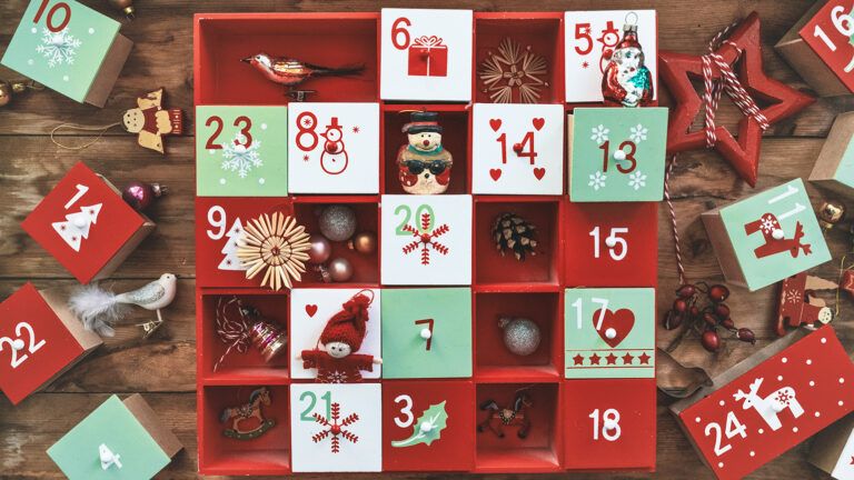 Wooden Advent calendar; Getty Images