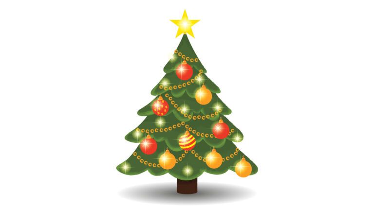 Illustration depicting a Christmas tree; Getty Images