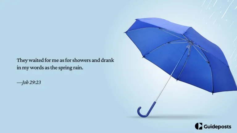 A blue umbrella against a light blue backdrop.