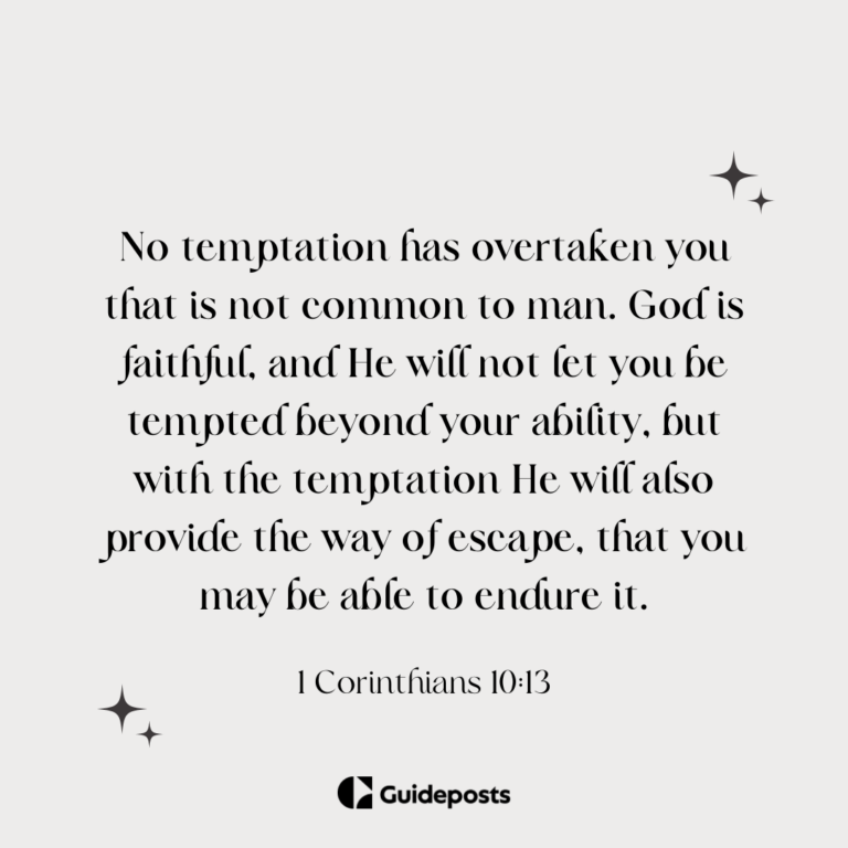 Bible Verses About Fasting States No Temptation Has Overtaken You That Is Not Common To Man. 768x768 