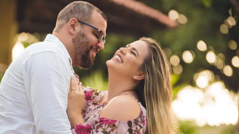 Couple hugging each other on valentine's day after reading bible verses about love