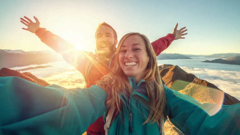 Valentine's Day traditions for newlyweds, take an annual selfie