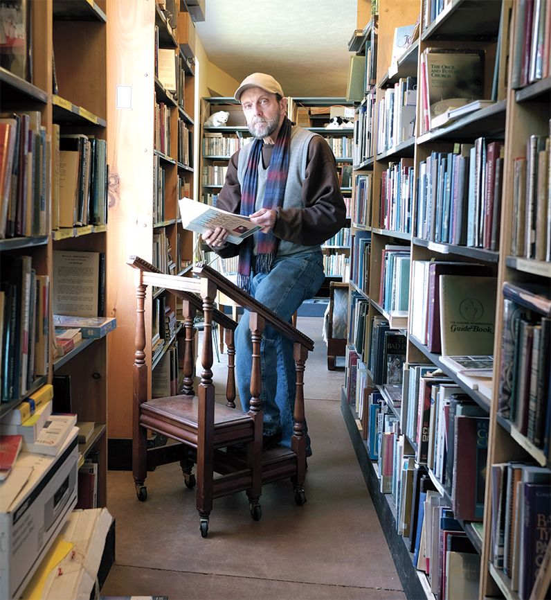 John Mahoney, co-owner of Liberty Rock Books; photo by Roy Gumpel