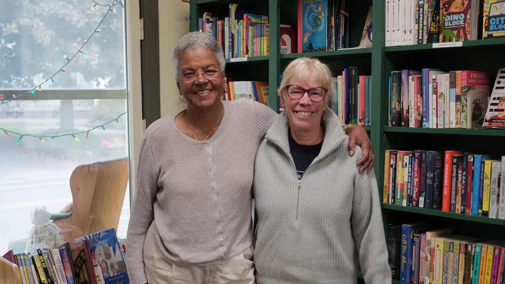 Hobart booksellers Cheryl Clarke and Barbara Balliet; photo by Roy Gumpel