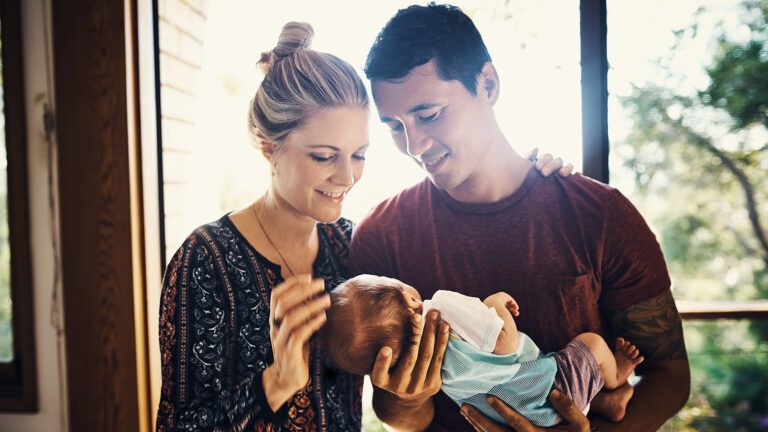 New parents with an infant