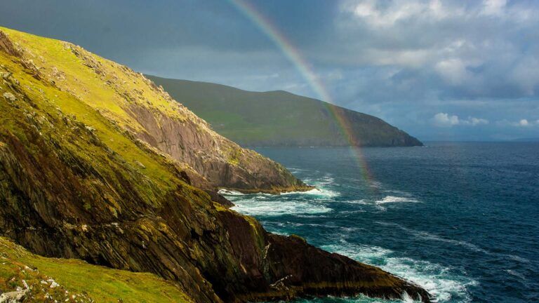 Landscape of Ireland with Irish quotes