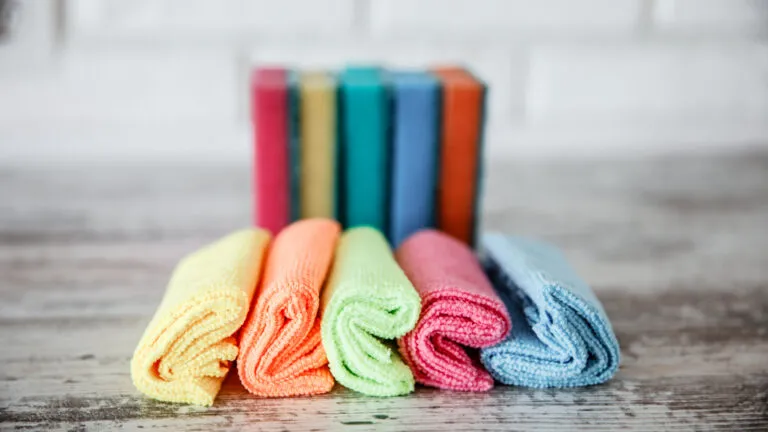 Eco-friendly spring cleaning tip: use microfiber cloths.