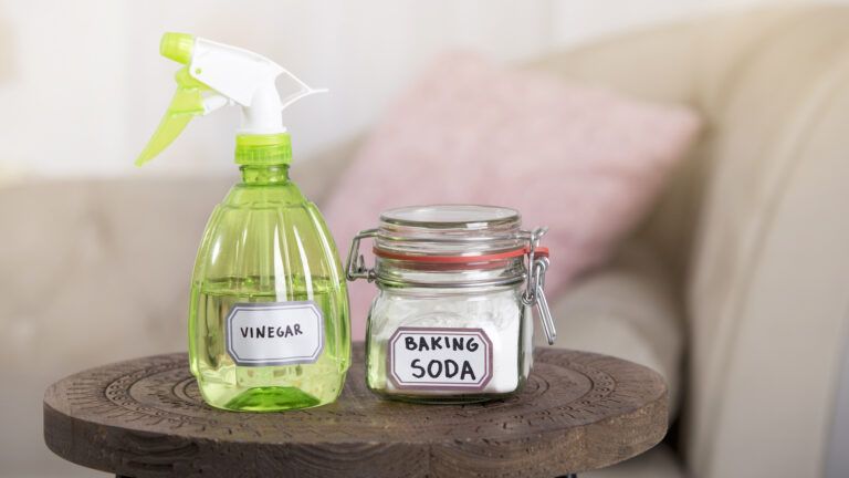 Baking soda and vinegar for eco-friendly cleaning