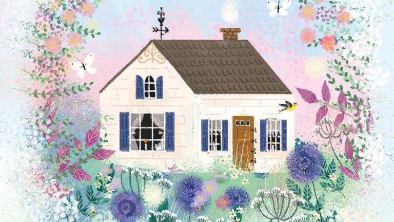 Illustration of an English cottage; By Joy LaForme