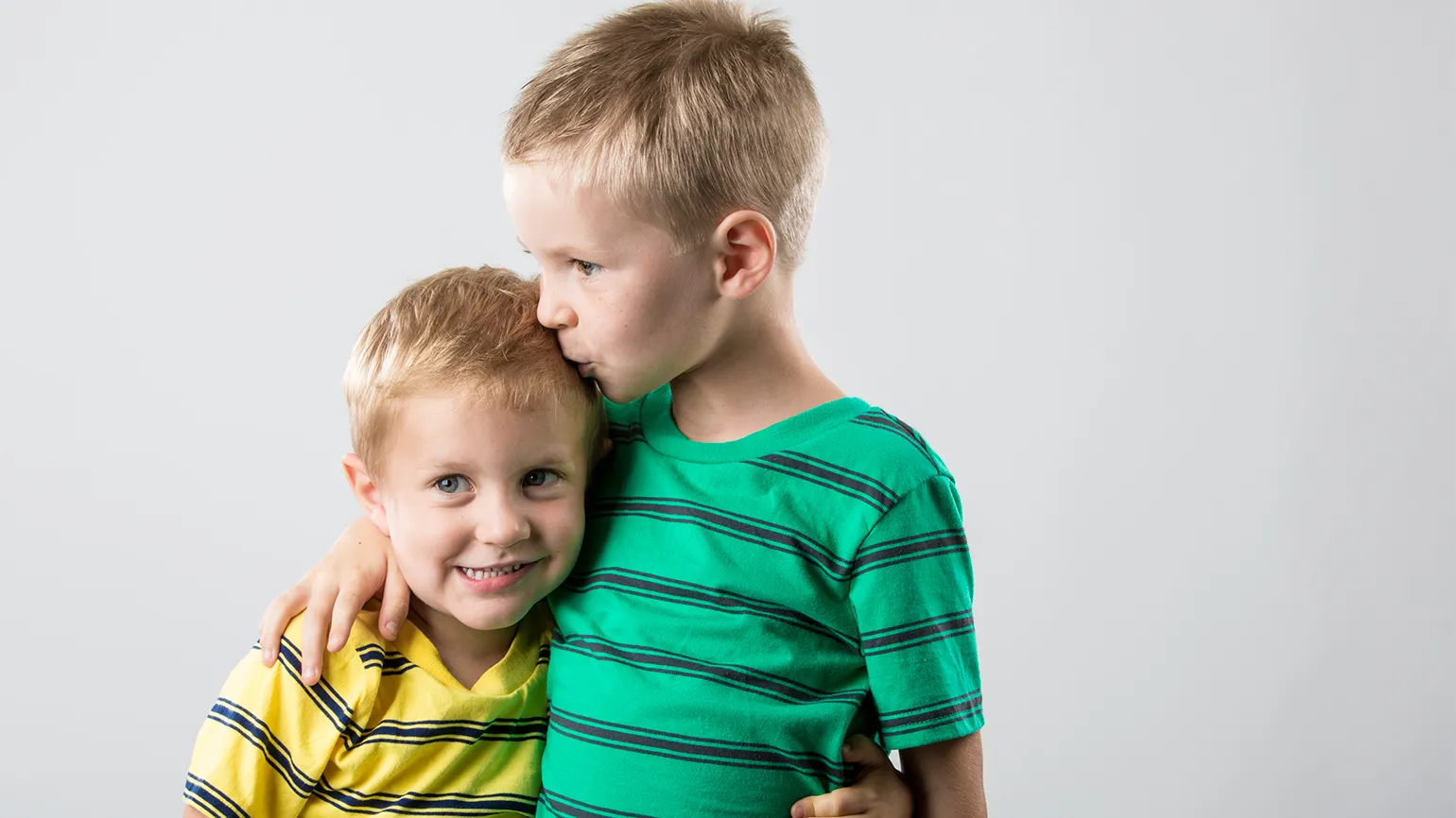 A boy forgives his younger brother