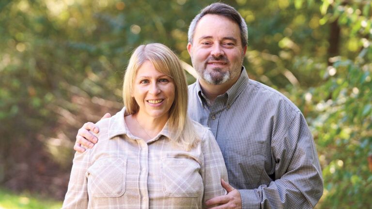 Diane Stark and her husband Erik at their home in Brazil, Indiana. Credit: Matthew Gilson