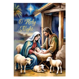 Christmas Greetings 2026: O Holy Night (Set of 12 Cards)